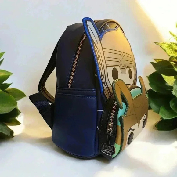 Loungefly Marvel Thor and Loki Funko Pop Glow In The Dark Mini Backpack New - Picture 2 of 7